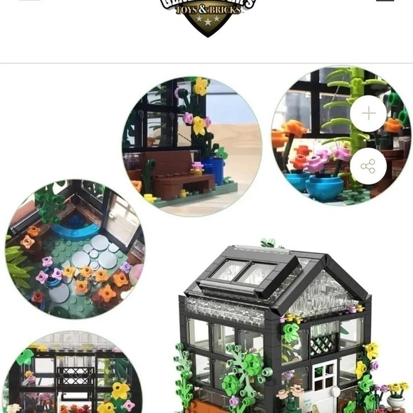 General Jim’s Toys & Bricks botanical greenhouse connecting brick set - Picture 6 of 11